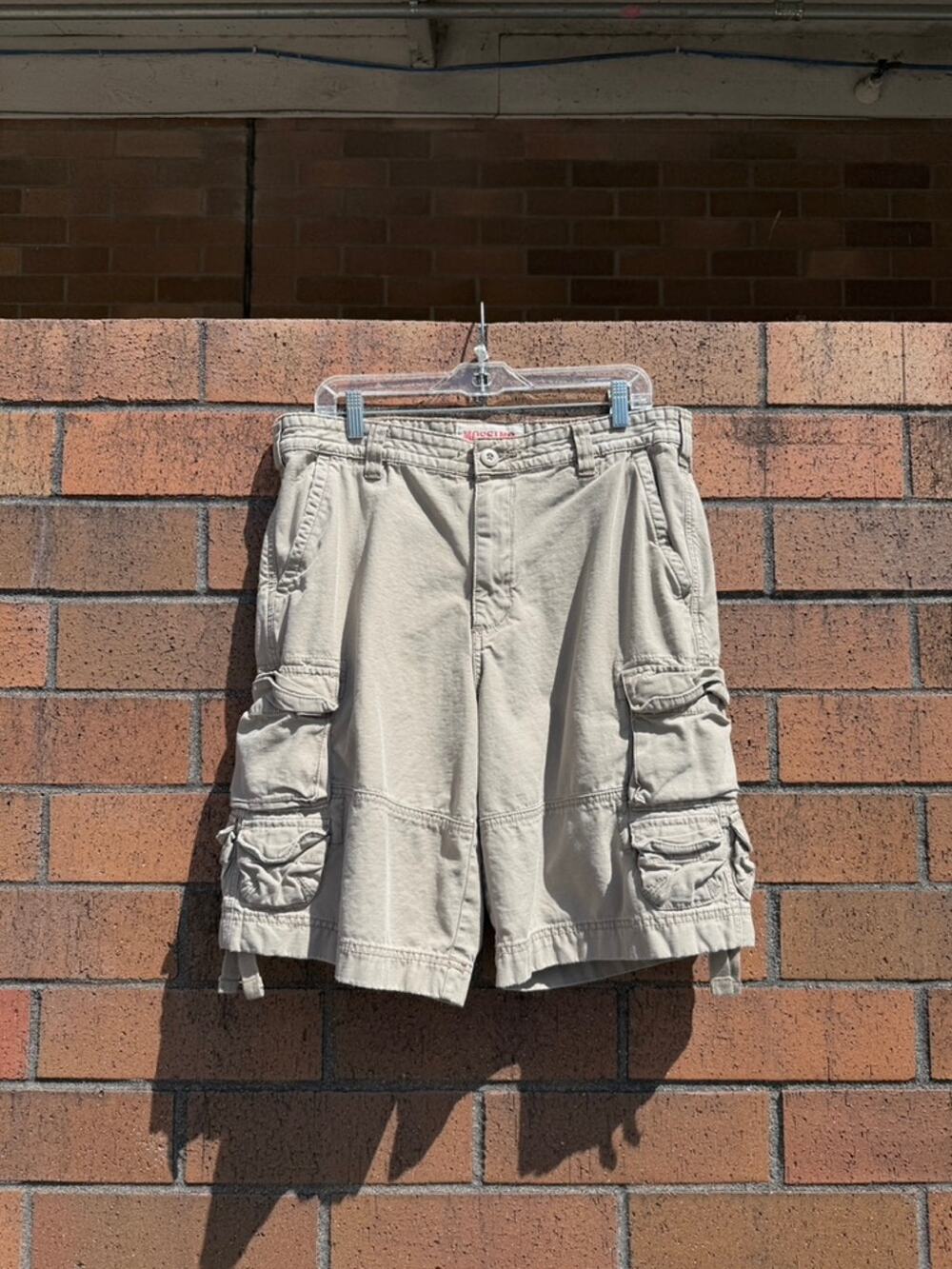 Y2K Mossimo Supply Co Vintage Tan Beige Cargo Shorts Union Bay NoBo